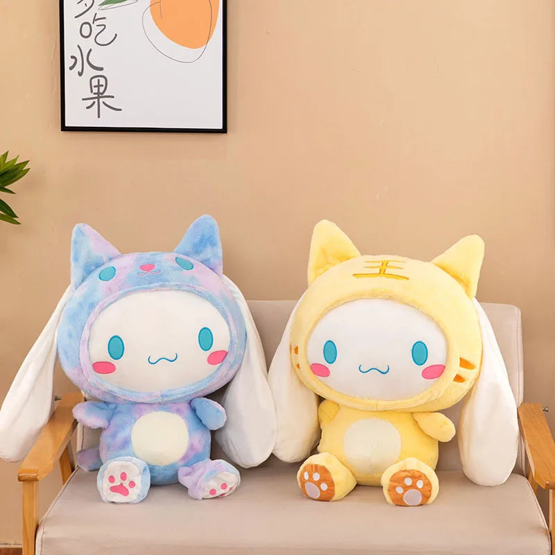 Kawaii Sanrio Cinnamoroll Plushie Toy – Heart Shaped Soft Stuffed Doll, Cute Japanese Cartoon Toy for Children's Birthday Gift