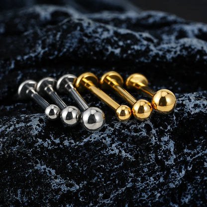 ASTM F136 Titanium Labret Stud Earrings – Threadless Push Pin Nose, Tragus, Cartilage & Helix Piercing Jewelry 16G/18G
