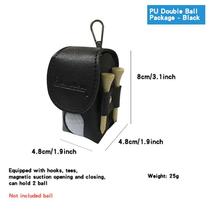 Golf Small Waist Bag – Mini Skull Head & Smiling Face Style, Double Ball Bag for Outdoor Sports