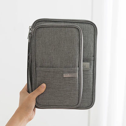 Family Passport Holder - Multi-Functional Document Organizer Case for Travel Accessories and Cardholder