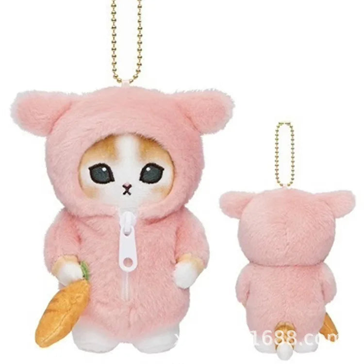 Kawaii Mofusand Shark Cat Keychain – Cute Cartoon Pendant Doll for Backpack & Decor