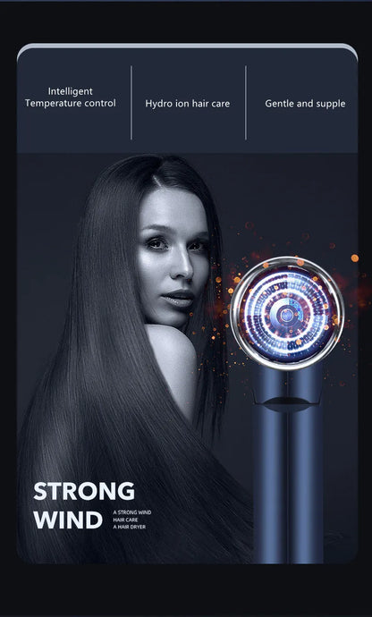 Professional Foldable Hair Dryer with Negative Ions & Blue Light – High Power Salon & Home Use