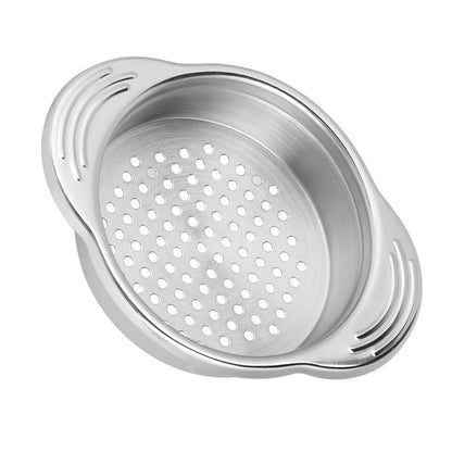 Universal Stainless Steel Can Strainer — Colander for Vegetables, Fruit, Beans, and Tuna