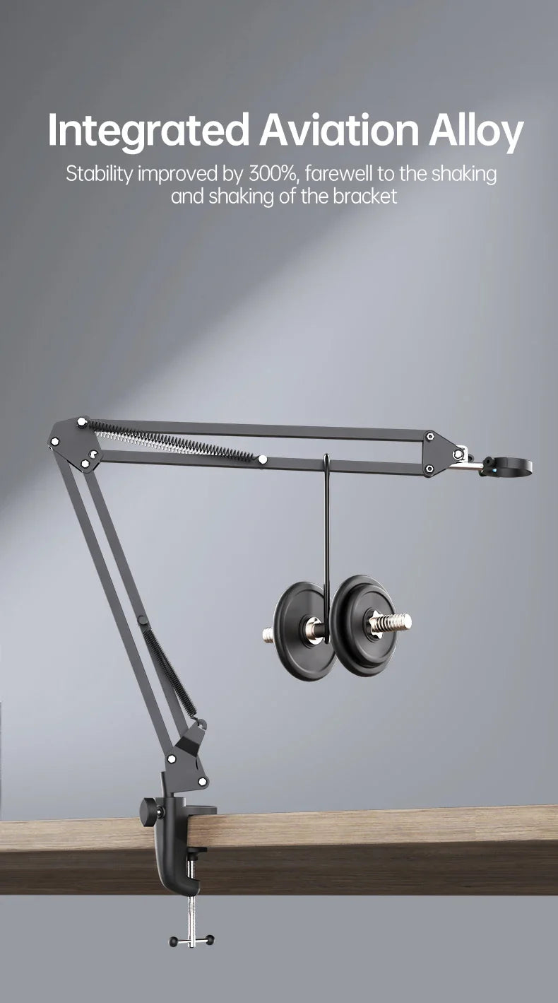 RIEVBCAU Flexible Microscope Arm Stand – Adjustable Metal Bracket, Coin Microscope Mount for DM4, DM7, DM9, MS1, MS3
