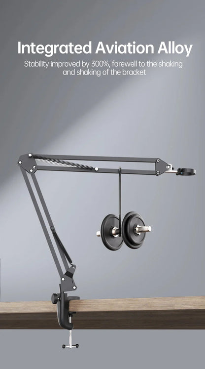RIEVBCAU Flexible Microscope Arm Stand – Adjustable Metal Bracket, Coin Microscope Mount for DM4, DM7, DM9, MS1, MS3