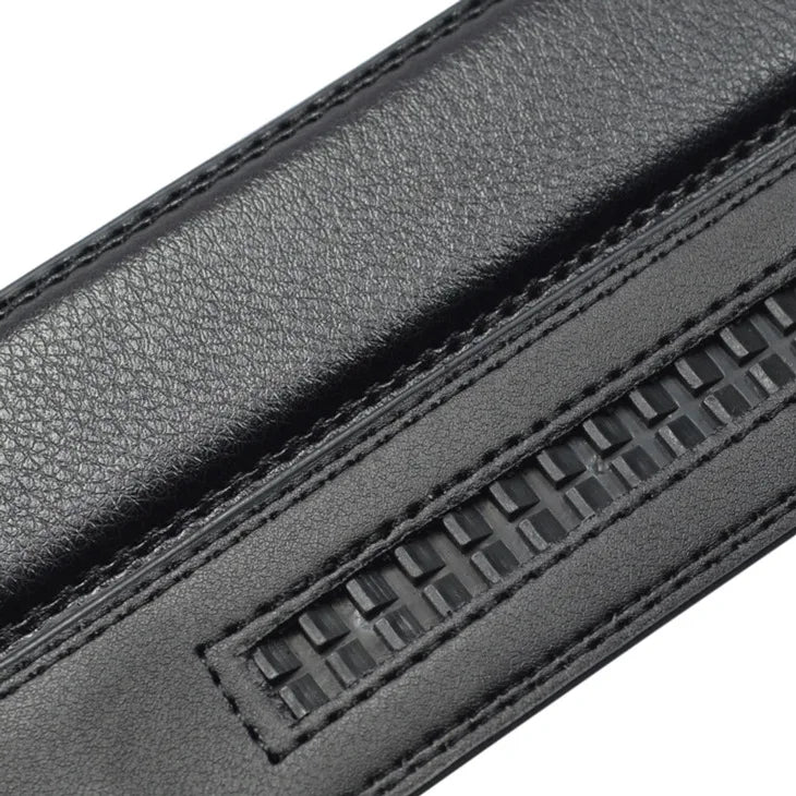 Genuine Leather Men's Click Belt – Luxury Designer Automatic Buckle for Jeans, High-Quality Waist Strap
