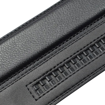 Genuine Leather Men's Click Belt – Luxury Designer Automatic Buckle for Jeans, High-Quality Waist Strap