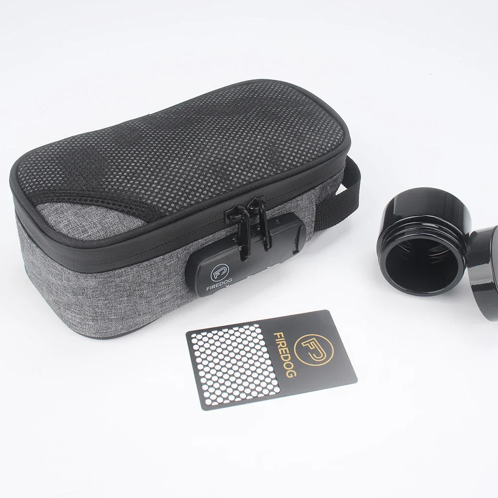 FIREDOG Odor Smell Proof Smoking Pipe Bag: Combination Lock Jar Bottle Case - Tobacco Accessories