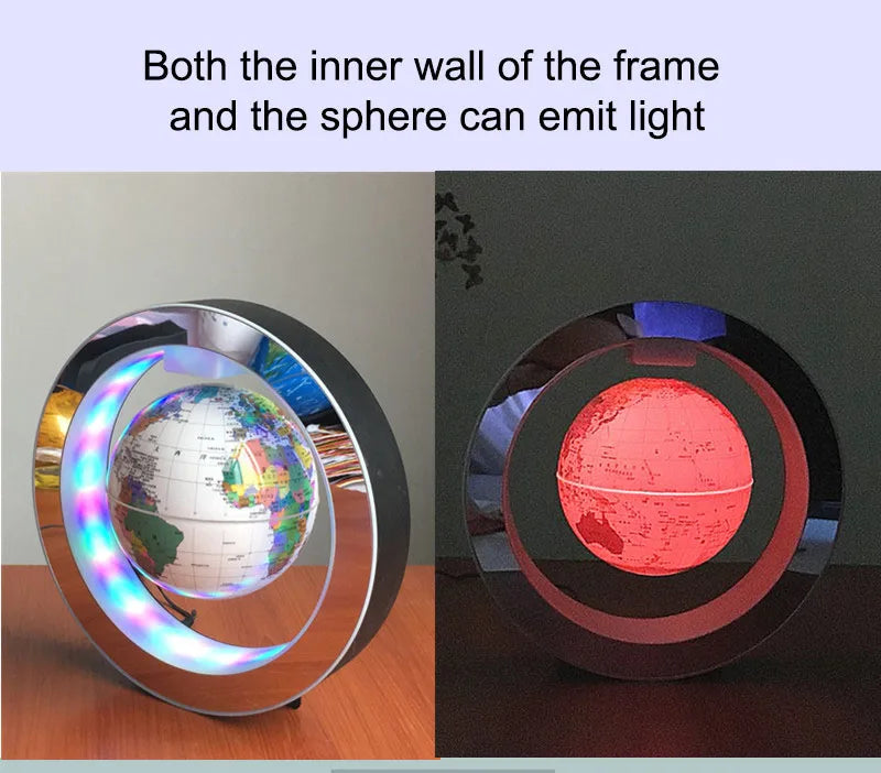 Magnetic Levitation Globe – 4" & 6" Desk Decoration for Office & Living Room, Perfect for Birthday & New Year Gifts