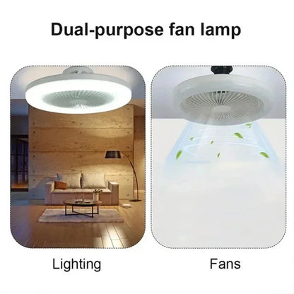 Smart 3-in-1 Ceiling Fan Light E27 Adapter - Remote Control Lighting Base for Bedroom & Living Room, 85-265V