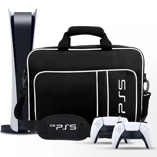 PS5 Travel Case - Protective Carry Bag for PS5 Disc/Digital Console, Controllers, Game Cards & Headset
