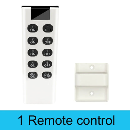 Wireless RF 433MHz Remote On/Off Light Switch Controller, AC 220V 10A Relay for Ceiling Lamp, LED, and Fan Smart Home Control