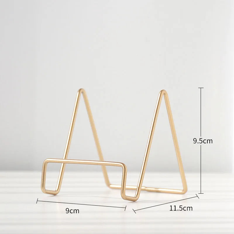 Iron Art Multi-Use Display Stand: Versatile Magazine, Dish, Picture Frame, and Photo Book Storage Holder for Home Ornaments