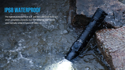 Trustfire T10R Tactical LED Flashlight — 1800 Lumen, USB-C Rechargeable 18650 Torch with Dual Switch
