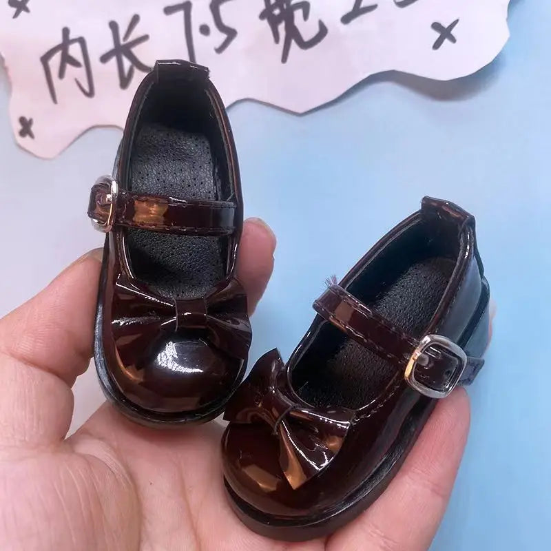 45CM BJD Doll Snow Boots — 1/4 Scale Work Dress Long Boots, Academy Style Uniform Leather Mary Jane Shoes for Dolls