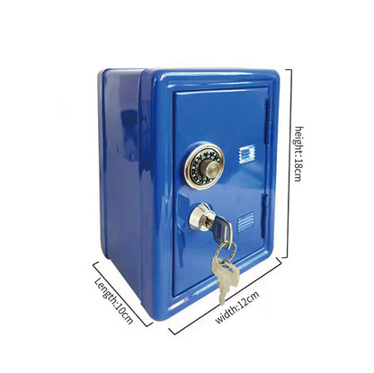 Vertical Mini Metal Safe: Household Insurance Box for Car Keys, Desktop Decoration, Piggy Bank