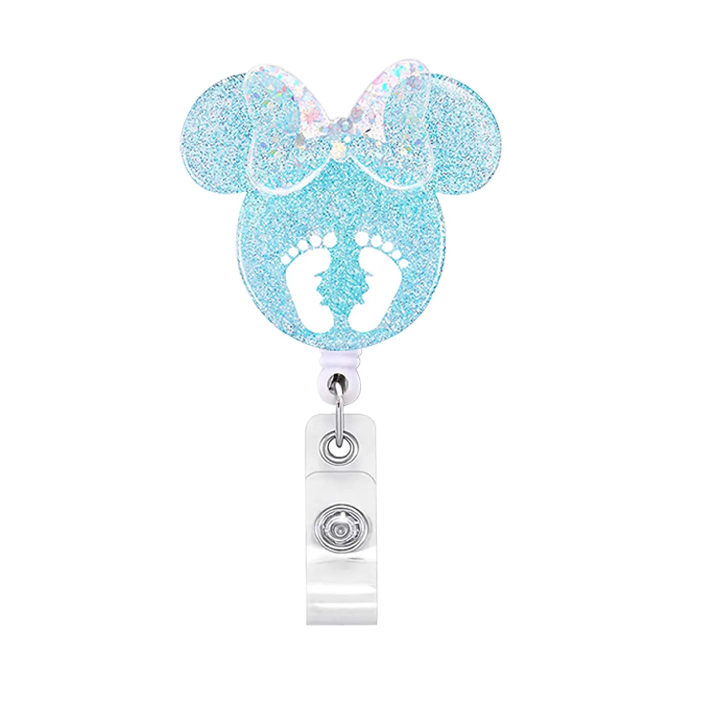 2023 Acrylic Retractable Nurse Badge Reel – Cute Anime Christmas ID Card & Key Holder Lanyard