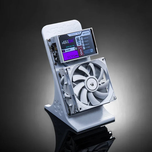 Bitaxe NerdQaxe++ BM1370 Bitcoin Miner — 4.8TH/s ASIC Chip, 68W, 2.4G WiFi Open-Source BTC Mining Machine