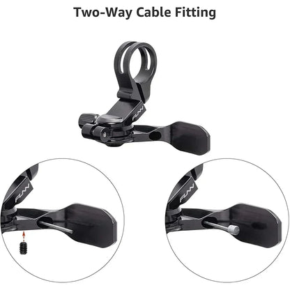 CNC Bike Dropper Seatpost with 4-Way Mount & Remote Lever — Fits Internal & External Routing