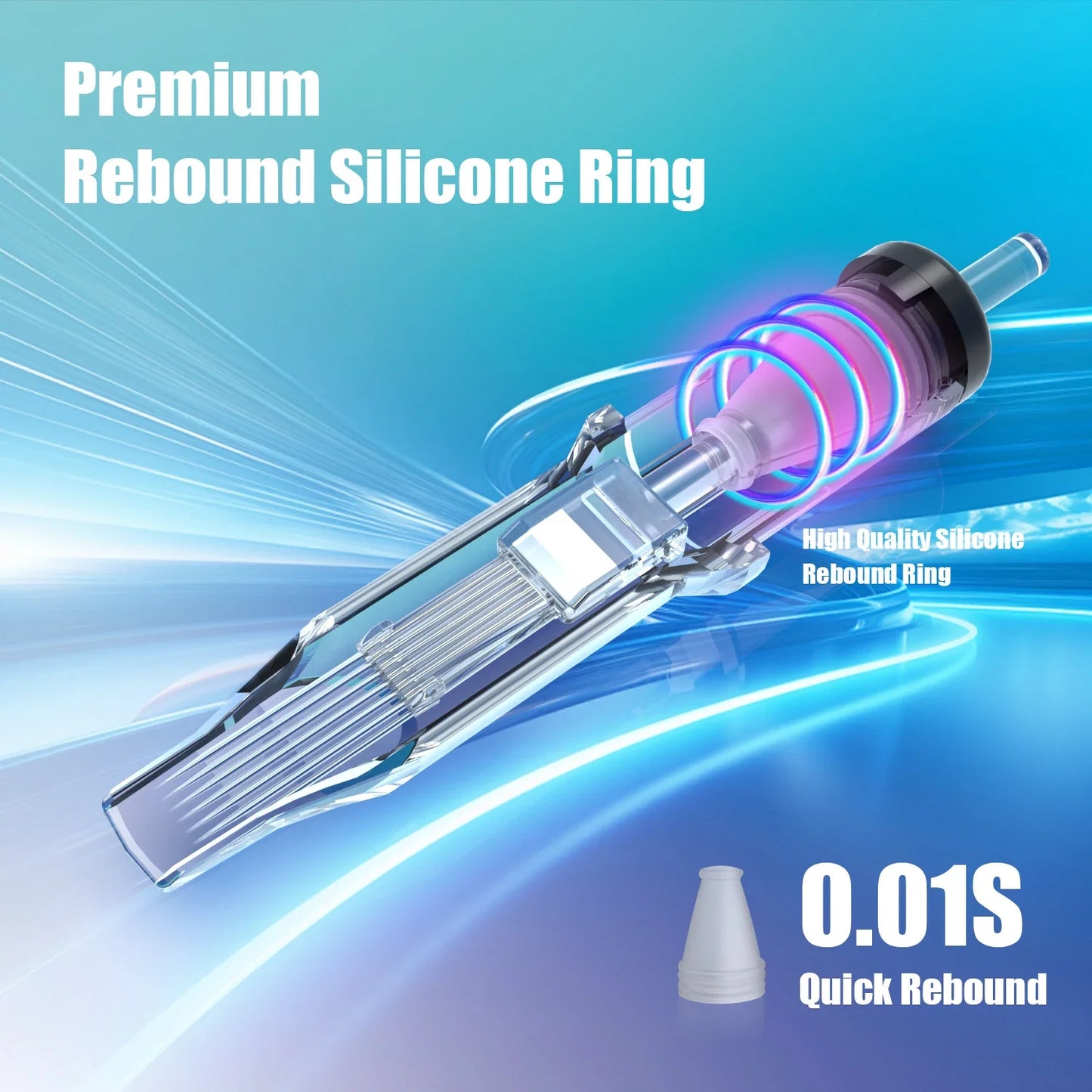 20/50PCS Transparent Tattoo Cartridge Needles — Disposable Sterilized RL RS M1 CM for Tattoo Machine Pen