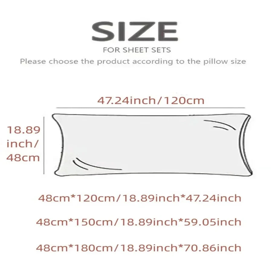 Skin-Friendly Couple Pillowcase – Cozy Polyester Hugging Pillow Cover, Large 120/150/180cm