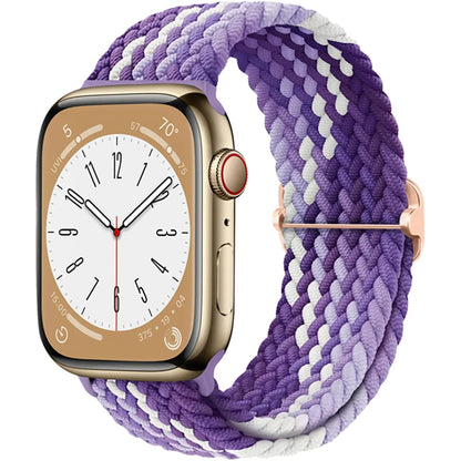 Elastic Braided Solo Loop Apple Watch Band – Adjustable Stretch Strap for Series SE, 5–11 & Ultra 3 (40mm–49mm)