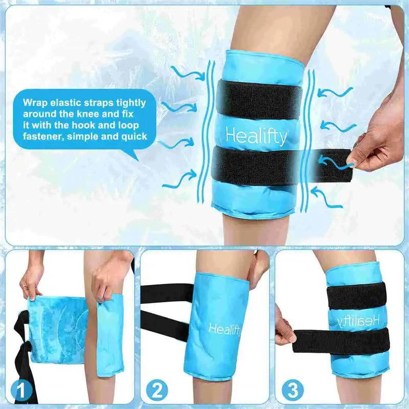Large Reusable Ice Packs – Cold Compress for Surgery, Knee Pain, Soft Tissue Injuries & Instant Relief
