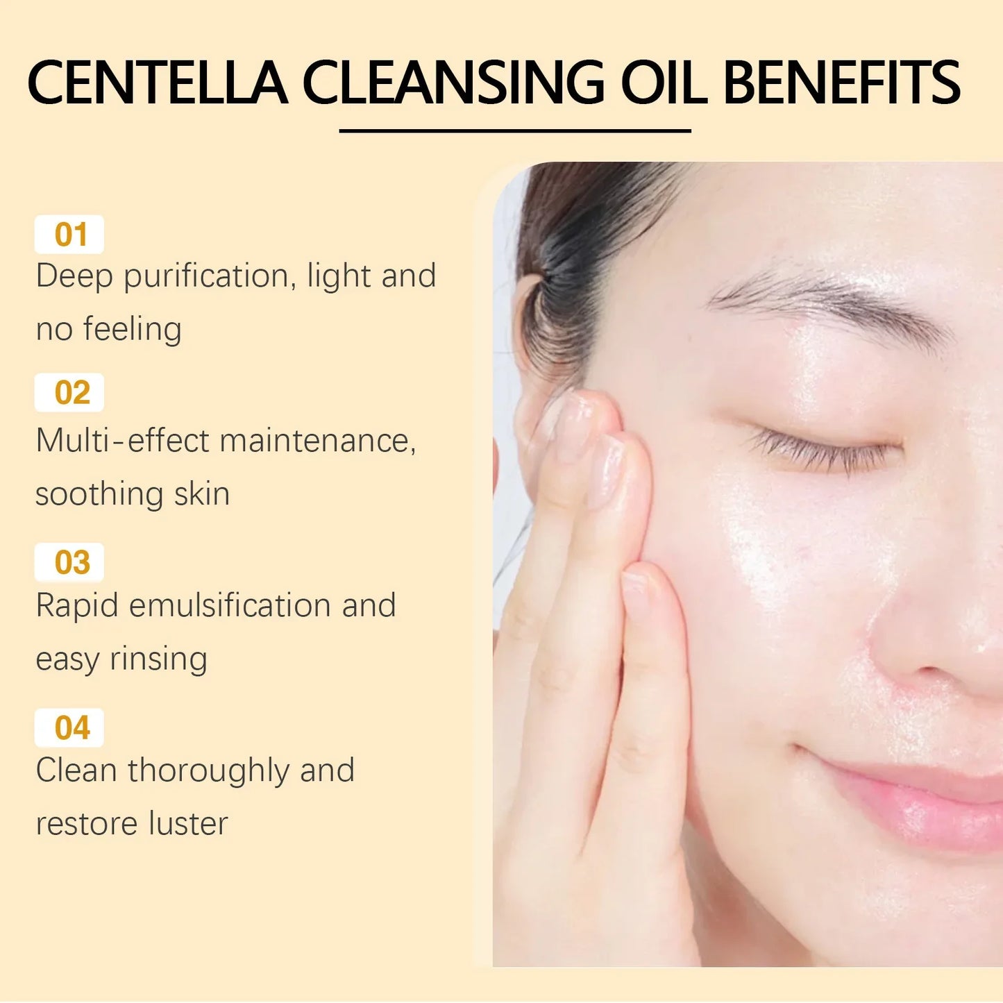 EELHOE Centella Cleansing Oil – Moisturizing Facial Makeup Remover for Sensitive Skin, Pore Shrinking & Deep Cleansing