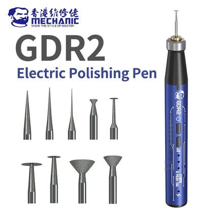 MECHANIC GDR2 Electric Polishing Pen — Multi-Function Tool for Mobile, PCB & CPU Repair