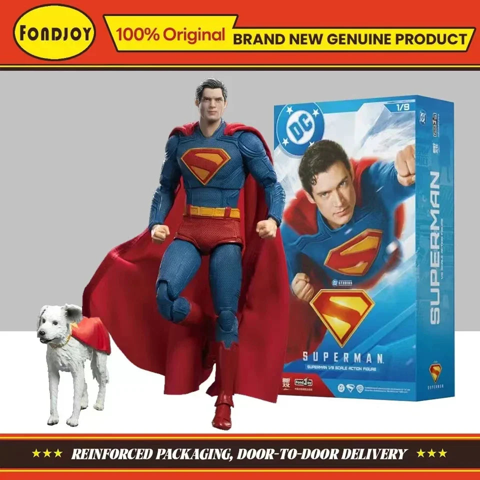 2025 Fondjoy David Corenswet Superman Action Figure – 1/9 PVC Movable Figure Toy for Kids & Boys Gift