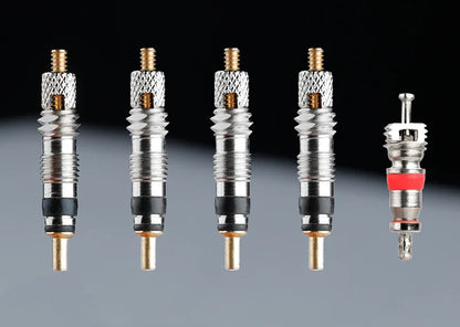 Deemount Presta Valve Core Replacement — Brass FV Nozzle with Alloy Remover Tool for MTB & Road Bikes