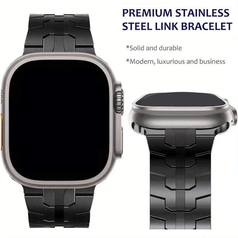 Metal Strap for Apple Watch – Stainless Steel Wristband for 49mm, 45mm, 41mm, 44mm, 42mm, 40mm – Compatible with iWatch Series Ultra, 9, 8, 7, 6, SE – Stylish Bracelet