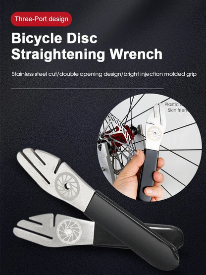 Bicycle Disc Brake Repair Wrench – Stainless Steel Disc Flattening & Adjustment Tool for Road & Mountain Bikes