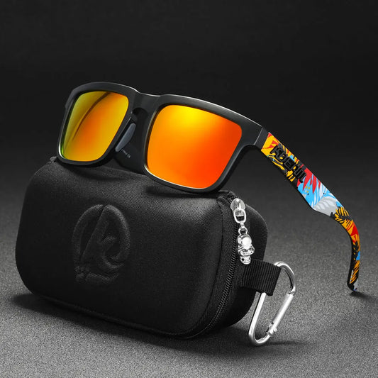 KDEAM Men’s High-Quality Square Polarized Sports Sunglasses – Mirrored Reflective Coating UV400