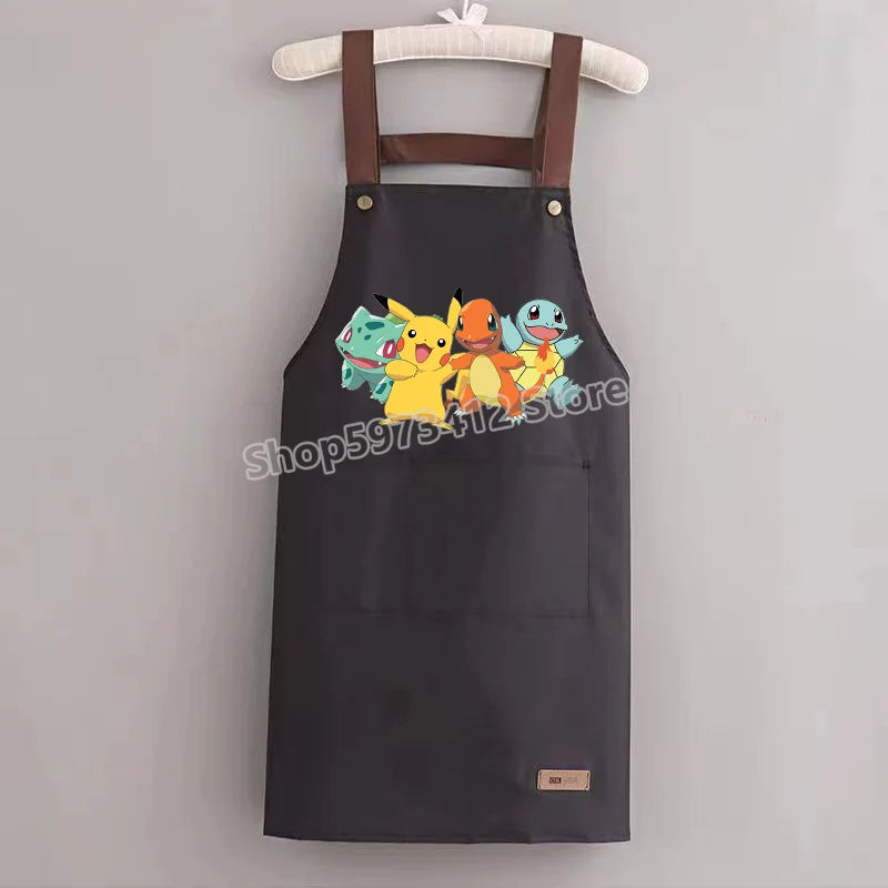 Pokémon Pikachu Waterproof & Oil-Resistant Apron — Durable Kitchen Cooking Workwear for Adults