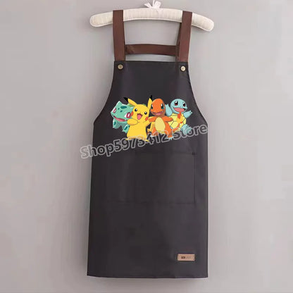 Pokémon Pikachu Waterproof & Oil-Resistant Apron — Durable Kitchen Cooking Workwear for Adults