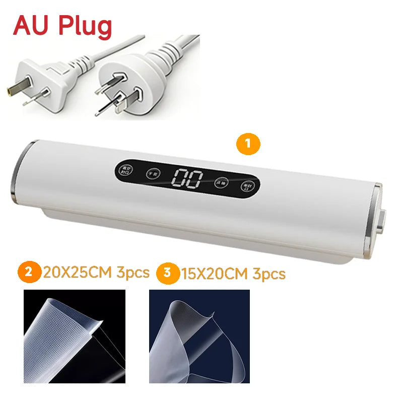 Portable Vacuum Sealer for Food Storage – Kitchen Gadget Air Compressor Plastic Bag Sealer Vacuum Packaging Machine for Home Use