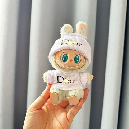 Anime Labubu Doll Clothes — Fashion Overalls for Labubu Idol V1/V2, 15/17cm Plush Doll Clothing Accessories, In Stock