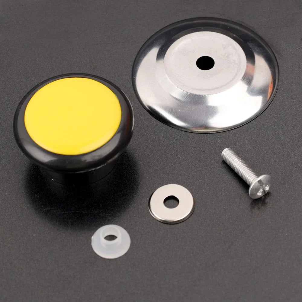 Colored Stainless Steel Pot Lid Knobs - Universal Pan Lid Replacement Handle with Screwdriver