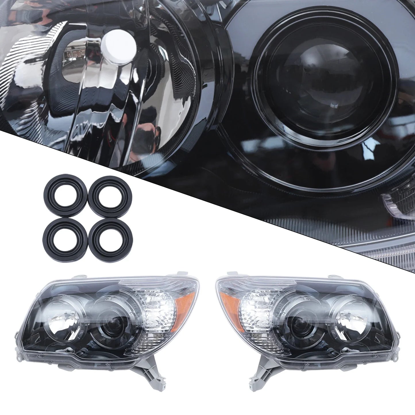 Dual LED Halogen Headlight Assembly (Left & Right) – Fits 2006–2009 Toyota 4Runner Limited/SR5