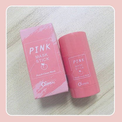 Green Tea & Honey Peach Facial Mask Stick – Pore Cleansing, Moisturizing & Charcoal Mud Mask