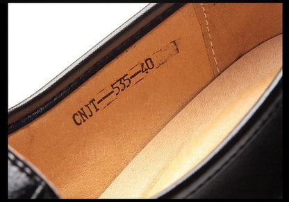 Leather Men's Formal Shoes – Luxury Dress Loafers, Breathable Slip-On Moccasins & Black Driving Shoes (Plus Size 38-44)