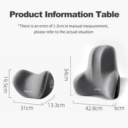 Memory Foam Car Neck & Lumbar Support Cushion – Universal Waist Pillow for Car Seat Comfort & Support