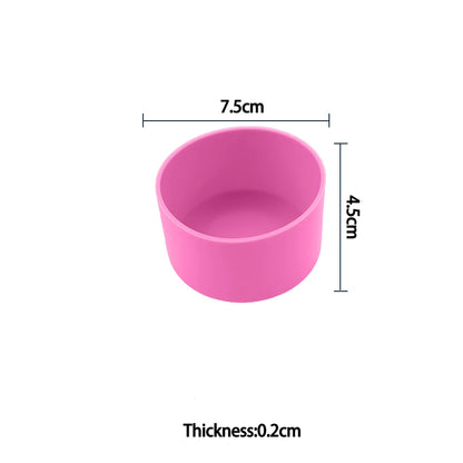 For Better Life , 7.5cm Soft Silicone Cup Bottom Protector Sleeve - Anti-Damage Accessory for Glass Water & Tea Bottles