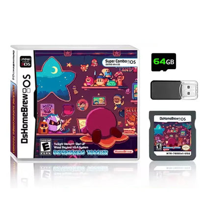 DS 7800-in-1 Memory Card with 64GB TF Card & SDHC Adapter – NDS, NDSL, 3DS XL, 2DS XL Game Console Accessory
