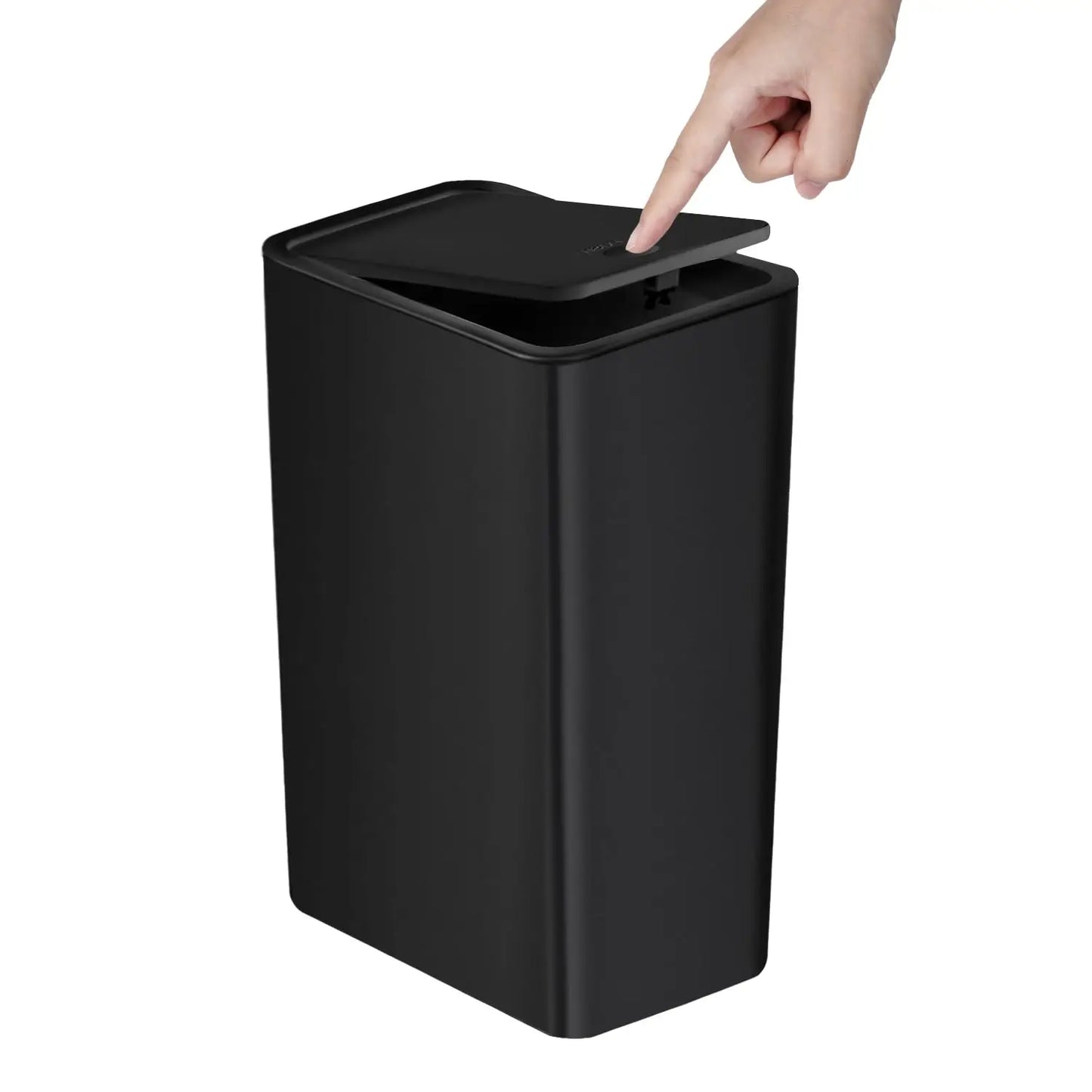 10L Bathroom Trash Can with Press Top Lid – Small Plastic Garbage Bin for Toilet, Bedroom & Living Room