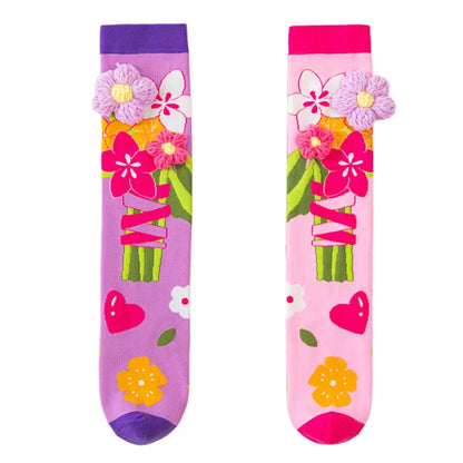 Cute Cartoon Penguin & Koala Knee-High Socks – Breathable 3D Long No-Heel Socks for Kids