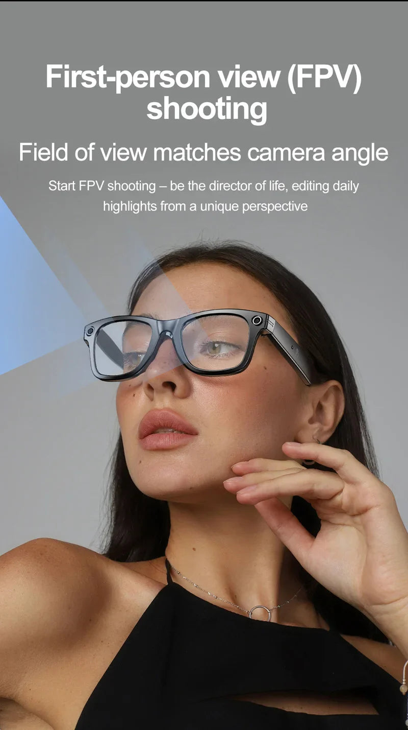 Xiaomi Smart Bluetooth Glasses — IP65 Waterproof, Video Recording, AI Photo Recognition, Translation, Call & Large Battery