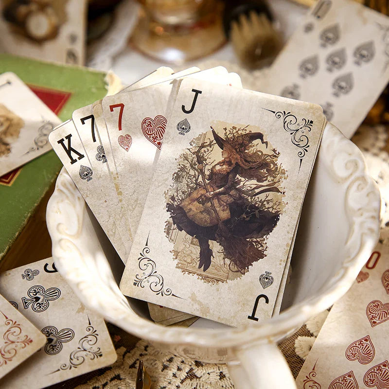 Mr. Paper Retro Theme Playing Cards 55PCS — DIY Handbook, Origami & Entertainment Relaxation Pack