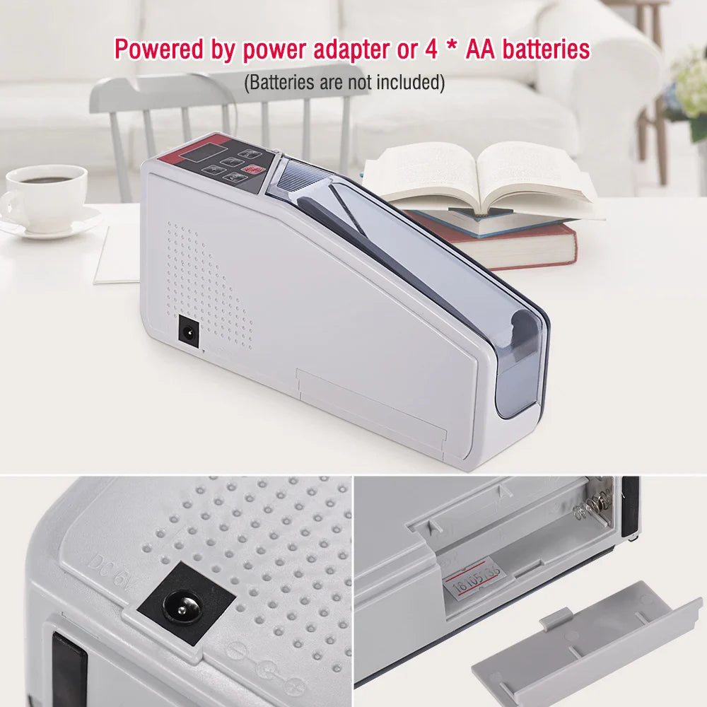 Portable Mini Money Counter – Handy Worldwide Currency Counting Machine with LED Display for Bills & Banknotes